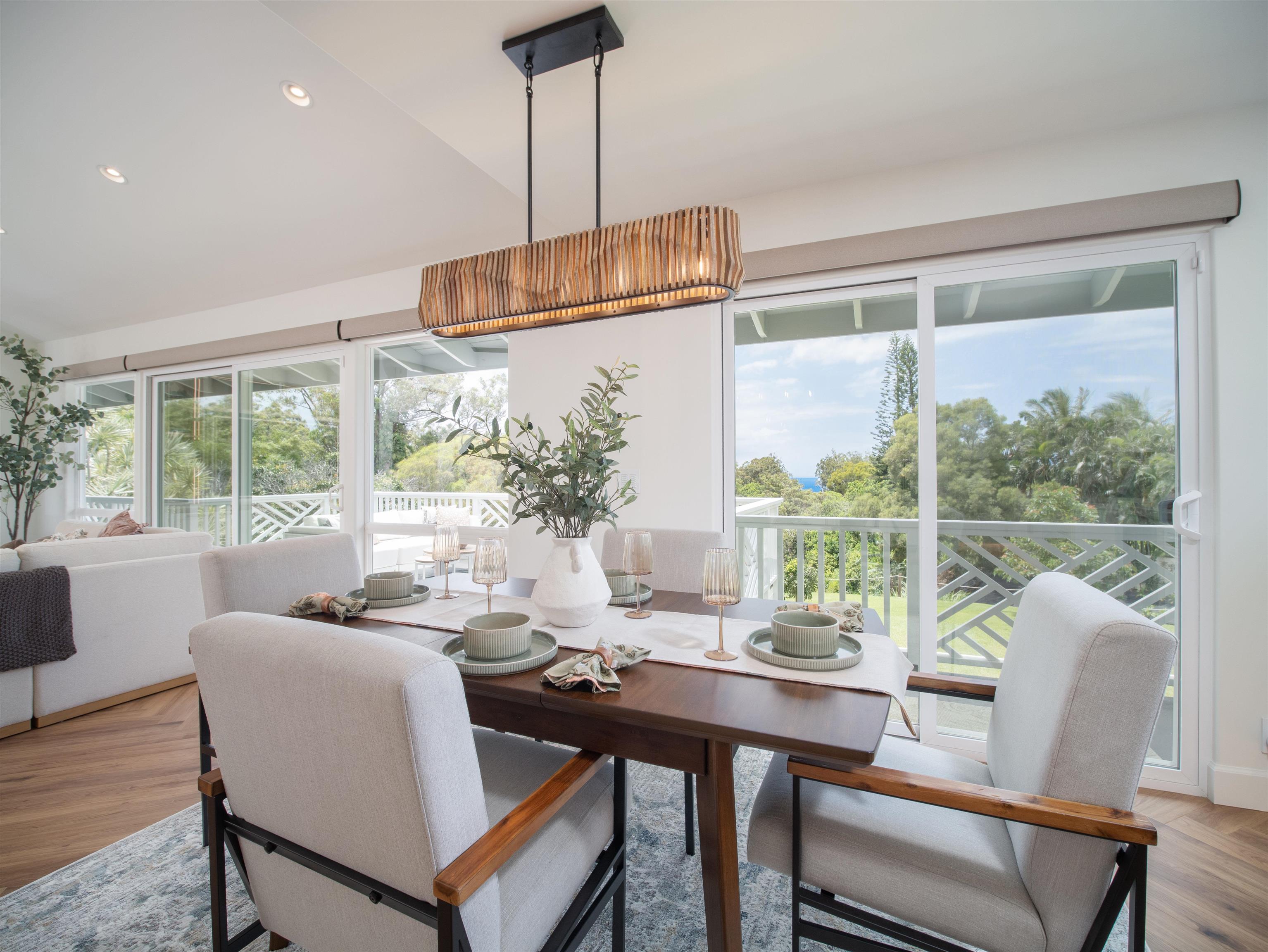 50 Eono Place Haiku, HI 96708 - Photo 15 of 50 a view of a dining room with furniture window and outside view