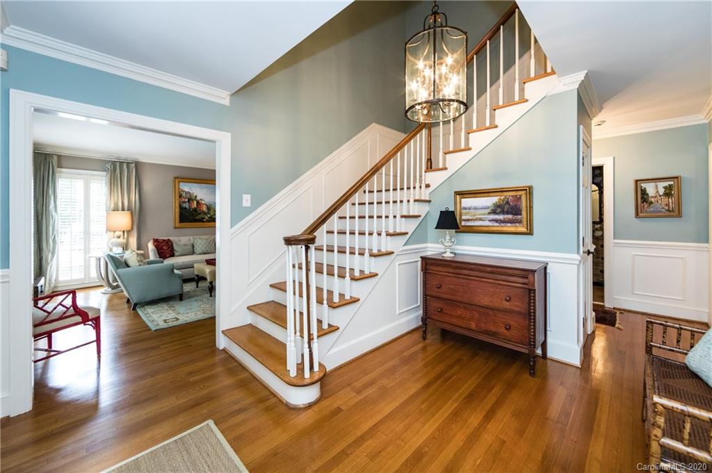 2930 Wheelock Road Charlotte, NC 28211 - Photo 6 of 48 a view of entryway livingroom and hall with wooden floor