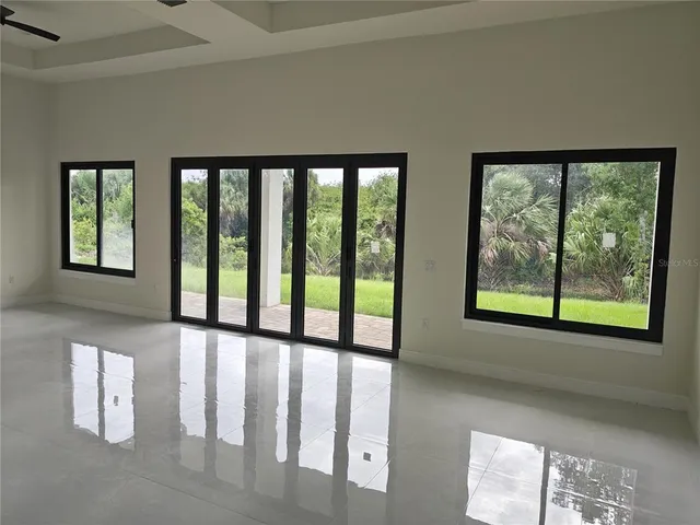 a view of an entryway with a window