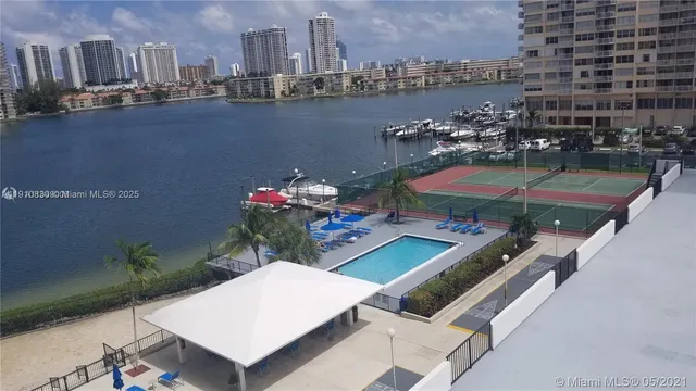 a view of a city from a terrace
