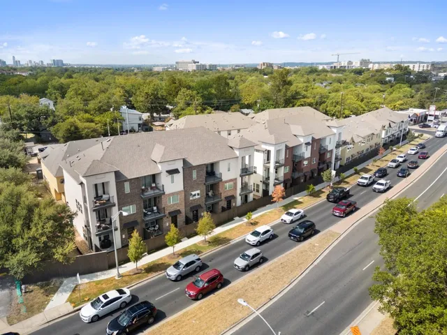 an aerial view of multiple house