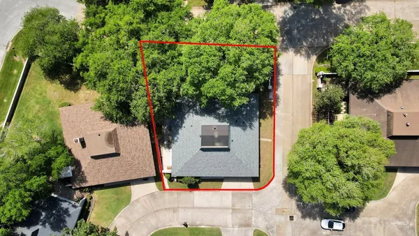 an aerial view of multiple house