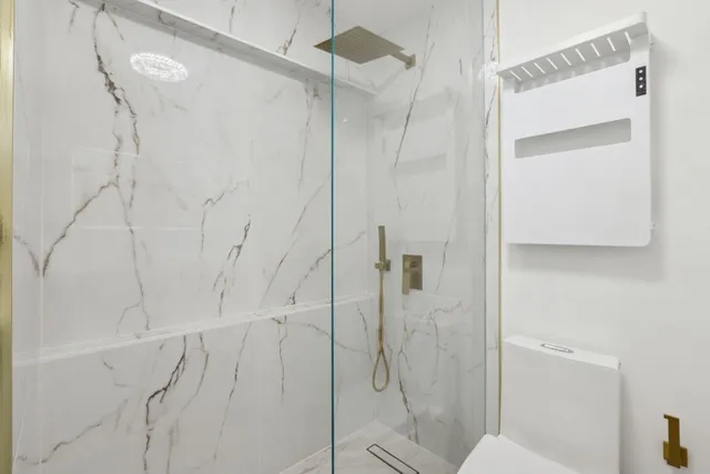 a view of a washer and dryer in a room