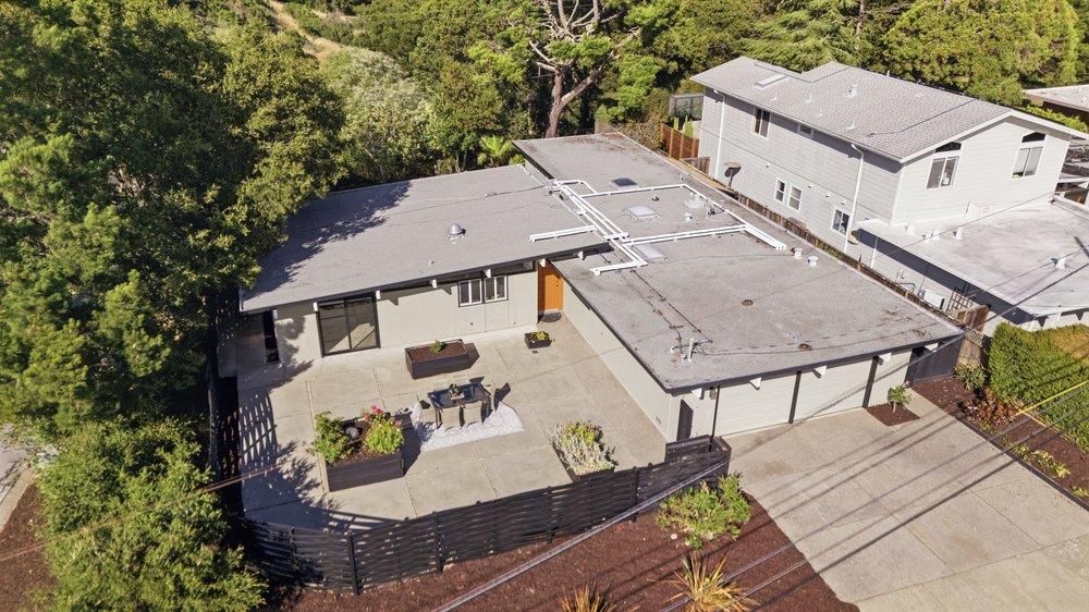 2203 Allegheny Way San Mateo, CA 94402 - Photo 46 of 56 an aerial view of a house with swimming pool and patio