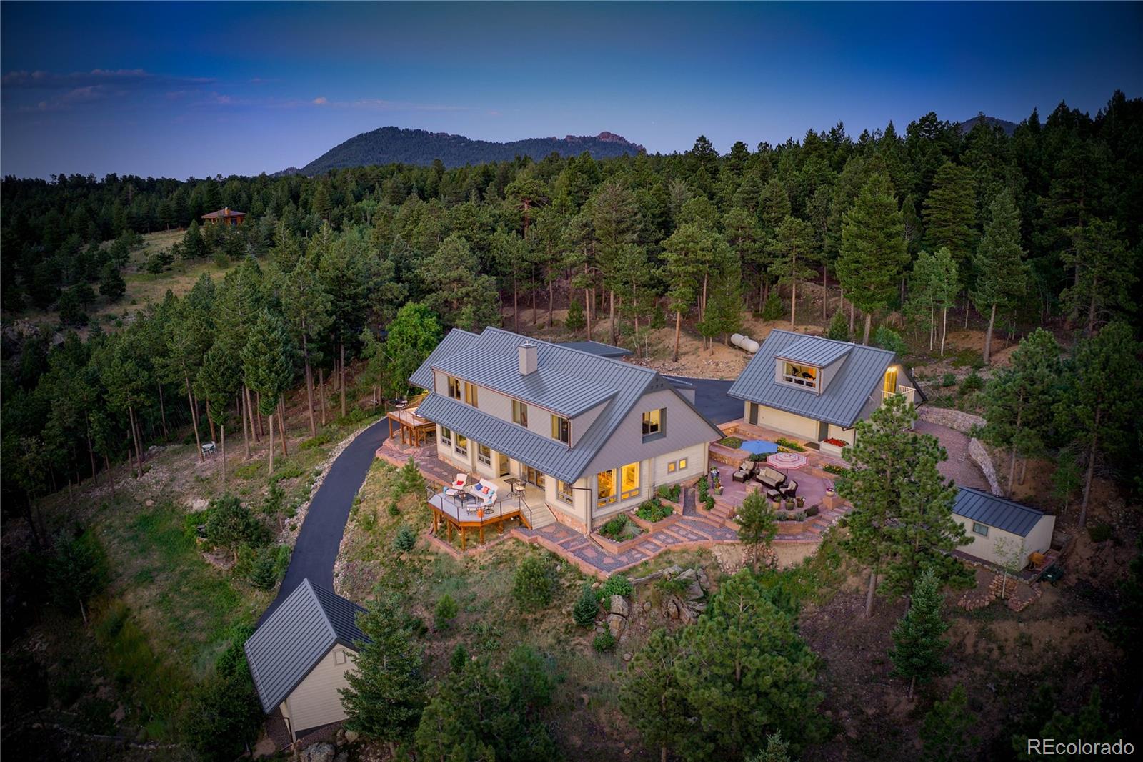 5886 Flagstaff Road Boulder, CO 80302 - Photo 3 of 37 an aerial view of a house with a garden