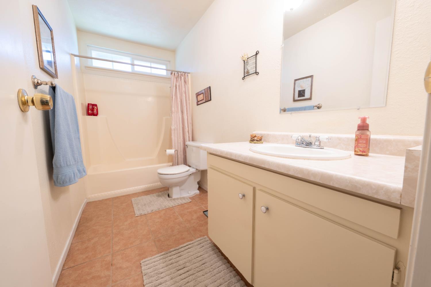 876 Daphne Lane Lemoore, CA 93245 - Photo 14 of 19 a bathroom with a sink a toilet and shower