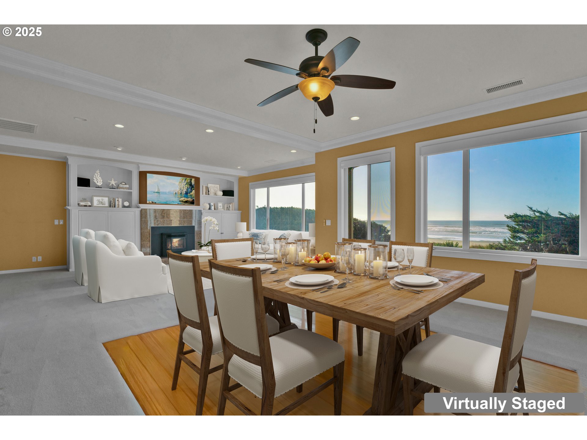 88765 Shoreline Loop Florence, OR 97439 - Photo 4 of 48 a dining room with furniture a rug and a large window