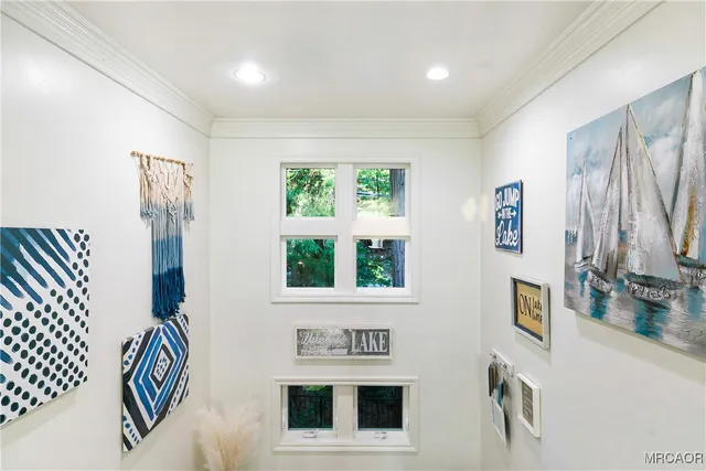 a front view of a house with a window