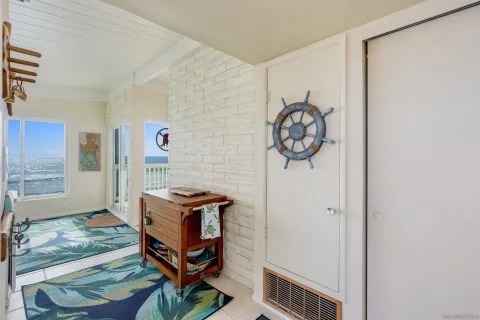 a view of a hallway with entryway