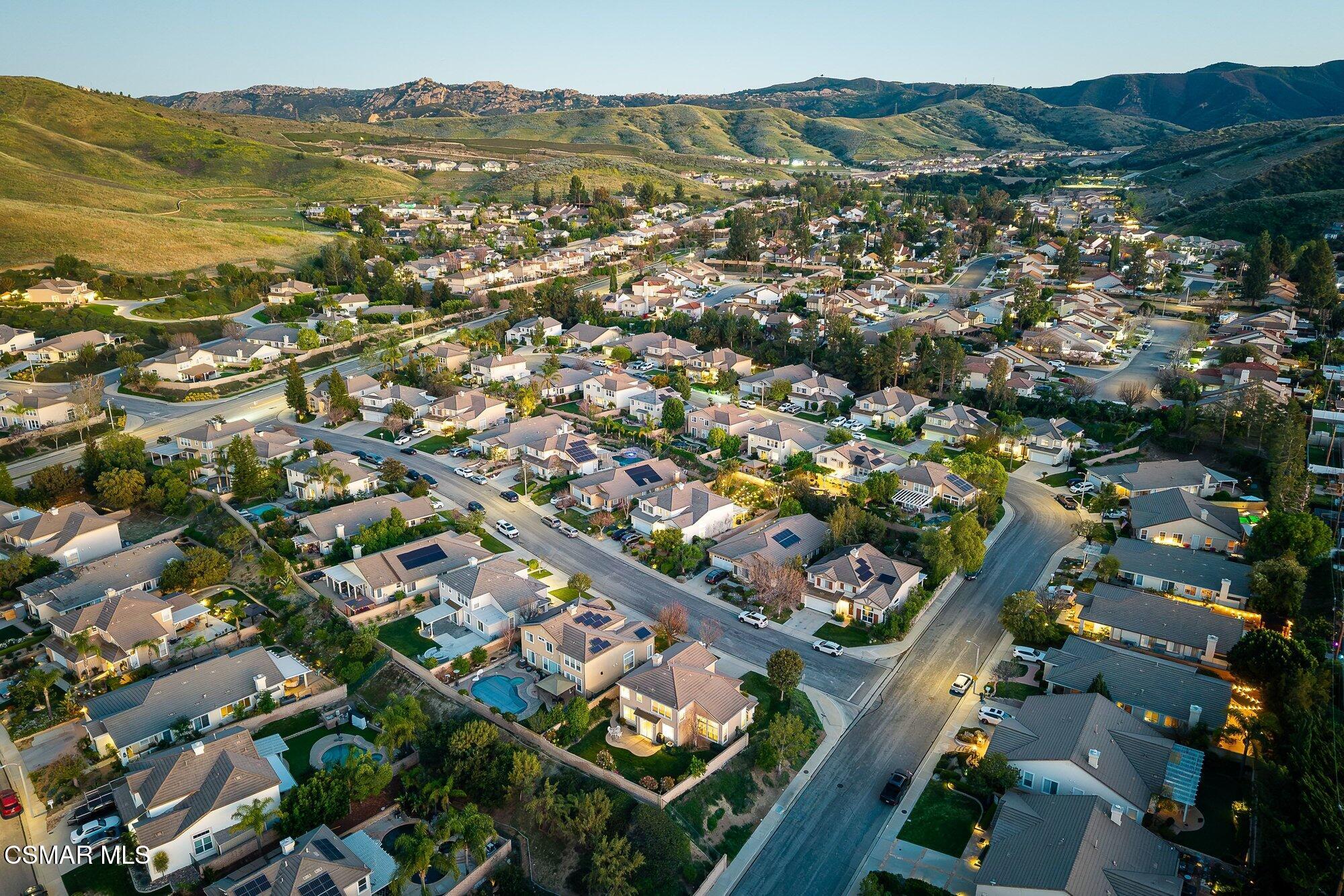 3205 Pine View Drive Simi Valley, CA 93065 - Photo 70 of 72 an aerial view of city and mountain