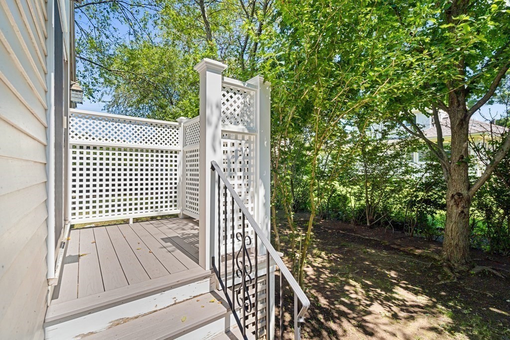 6 Dean Road Marblehead, MA 01945 - Photo 16 of 29 a view of a wooden door with a trees