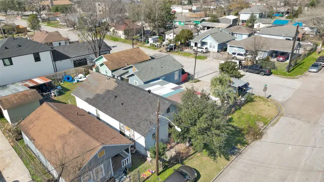 an aerial view of a city