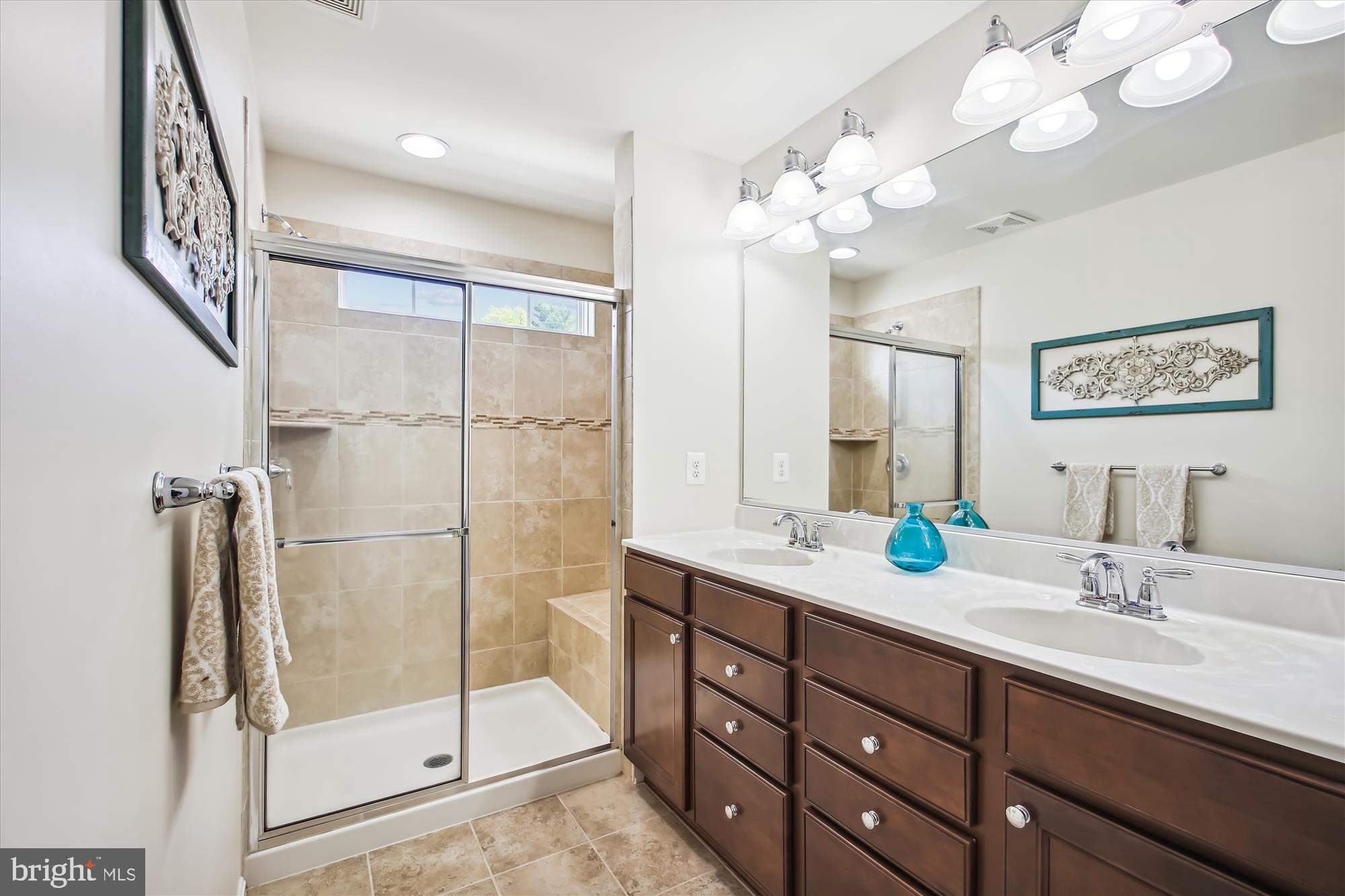 7941 Silver Oak Road Hanover, MD 21076 - Photo 23 of 56 OWNER'S BATH W/ WALK-IN SHOWER W/ BENCH