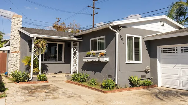 a front view of a house