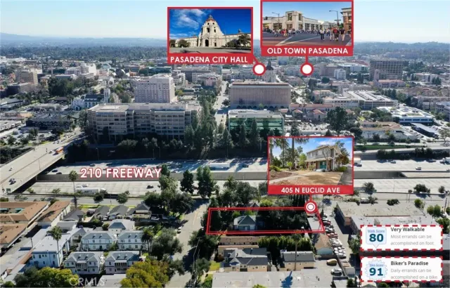 an aerial view of multiple houses with yard