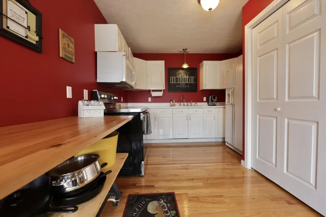 a bathroom with a sink and mirror