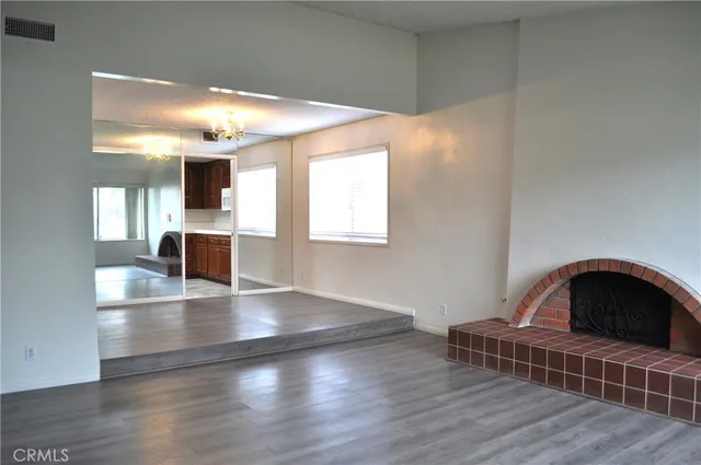 an empty room with a window