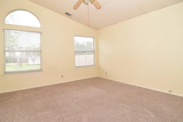 an empty room with a window