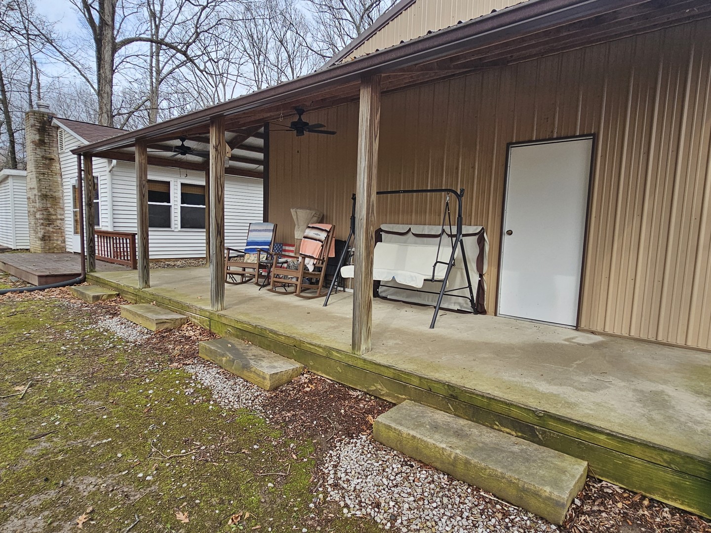 13751 North Condor Lane Bluford, IL 62814 - Photo 7 of 38 a backyard of a house with table and chairs