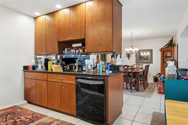 a kitchen with lots of counter top space