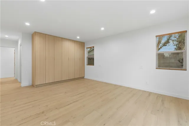 a kitchen with a stove and a microwave