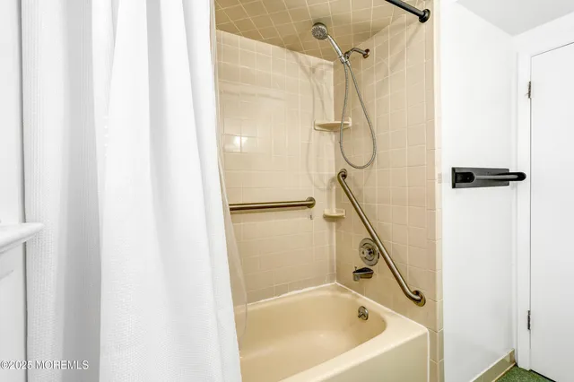 a bathroom with a bath tub and a shower