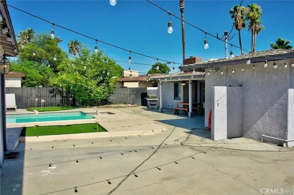 a view of a wooden door