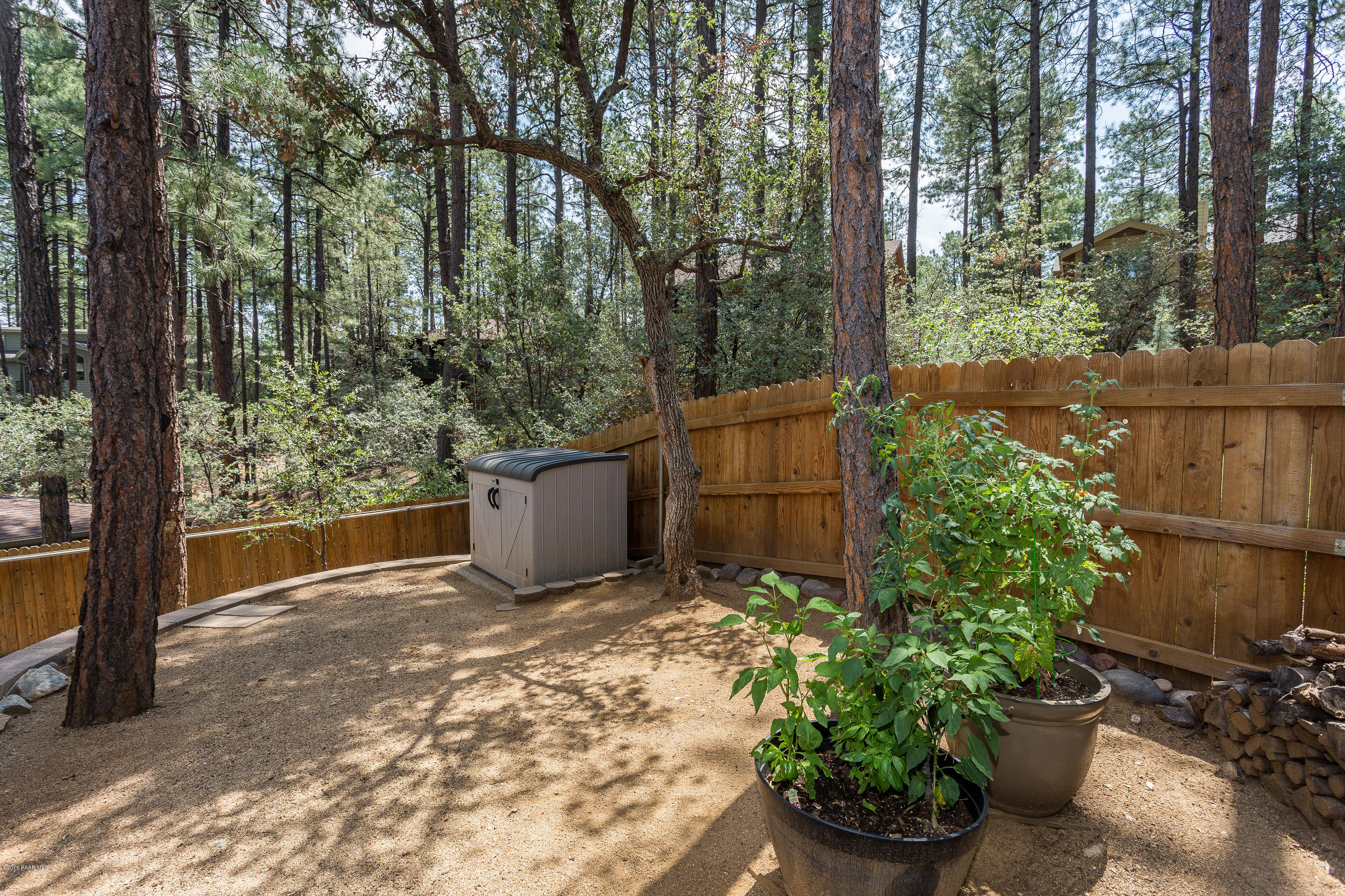 1631 Kaibab Loop Prescott, AZ 86303 - Photo 45 of 45 a view of a backyard with plants and large trees