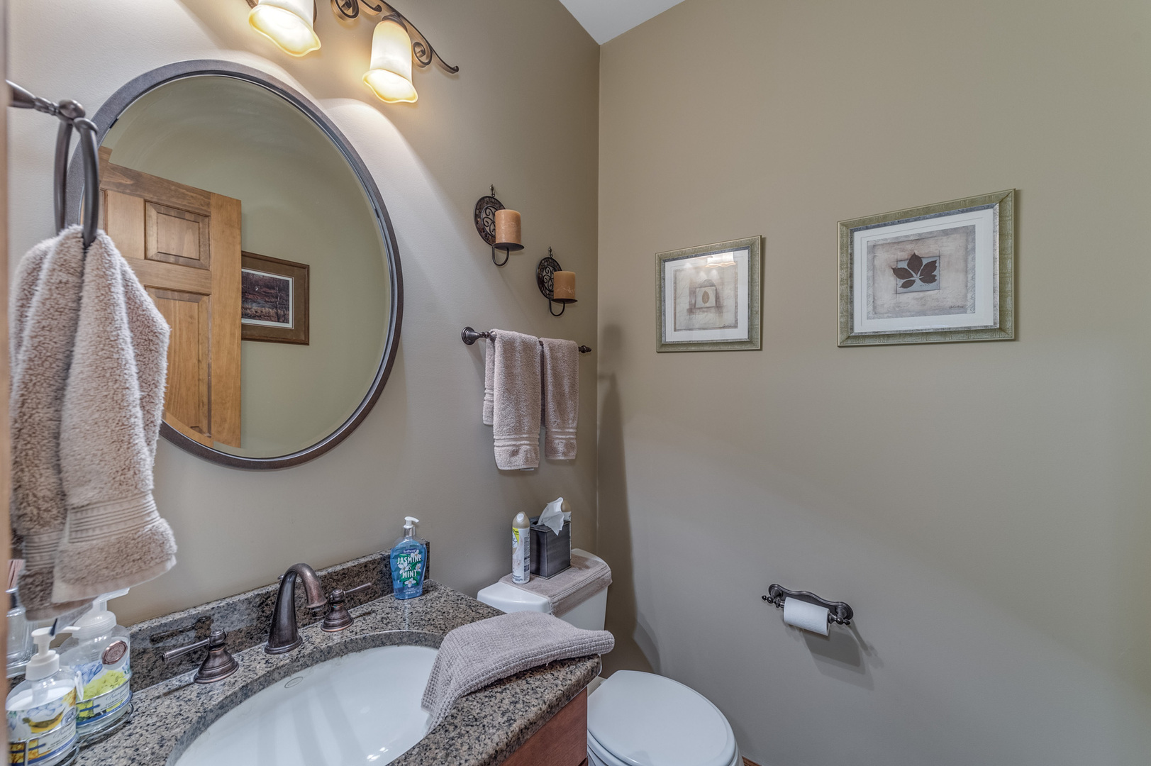 40W900 Campton Trail Road St. Charles, IL 60175 - Photo 19 of 31 a bathroom with a granite countertop toilet sink and mirror