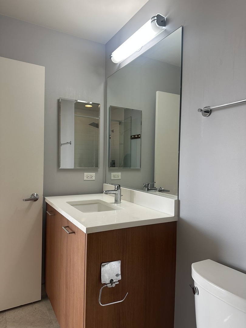 1901 South Calumet Avenue, Unit 2912 Chicago, IL 60616 - Photo 13 of 32 a bathroom with a sink and a mirror