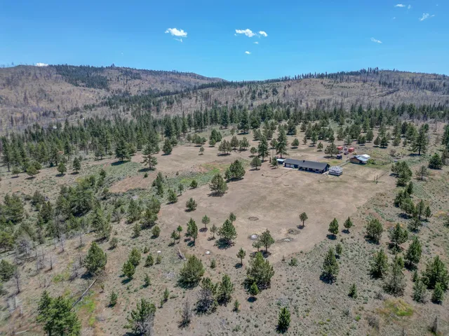 a view of a lake with mountain