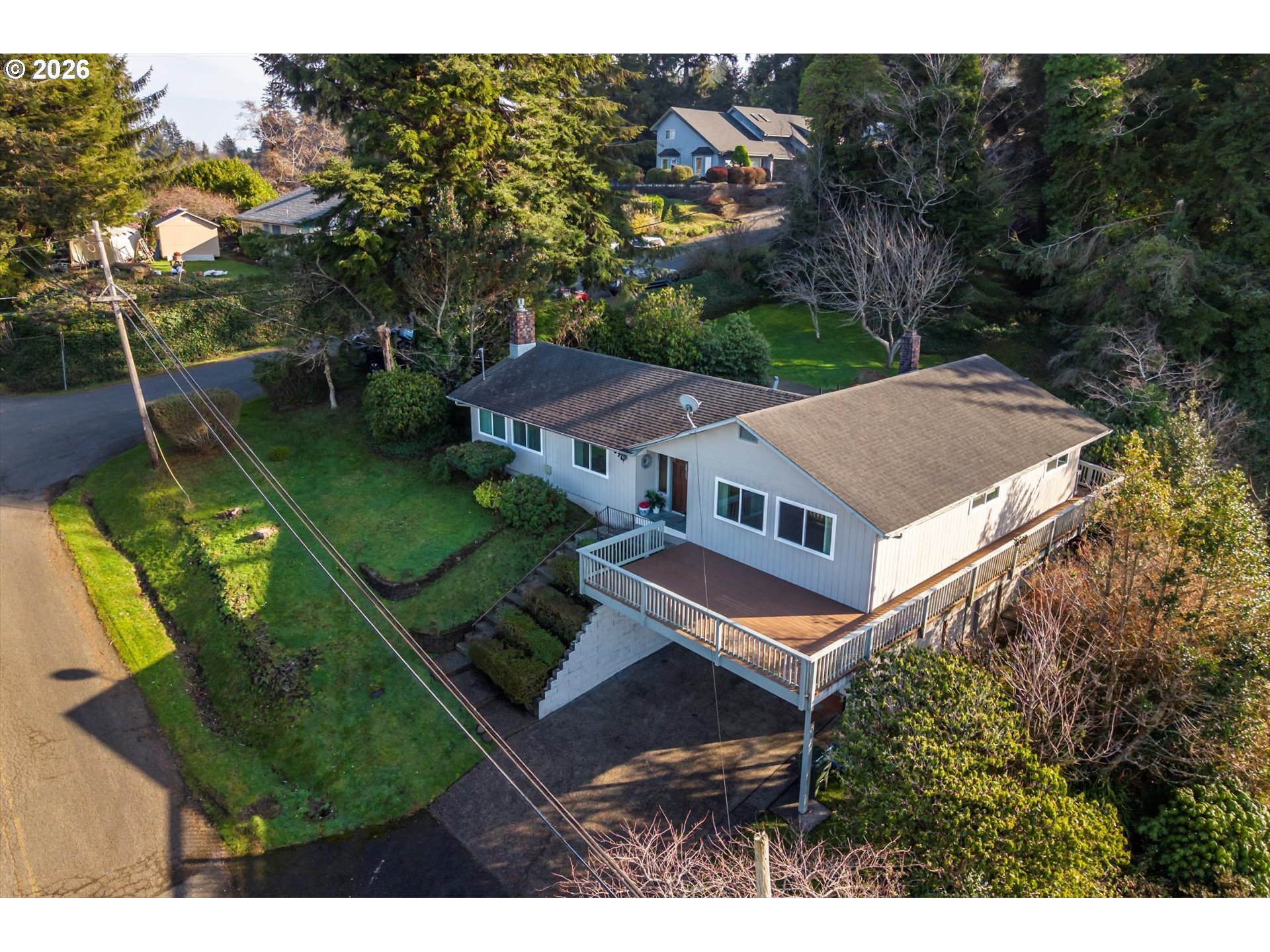 1376 D Street Coos Bay, OR 97420 - Photo 44 of 44 a aerial view of a house