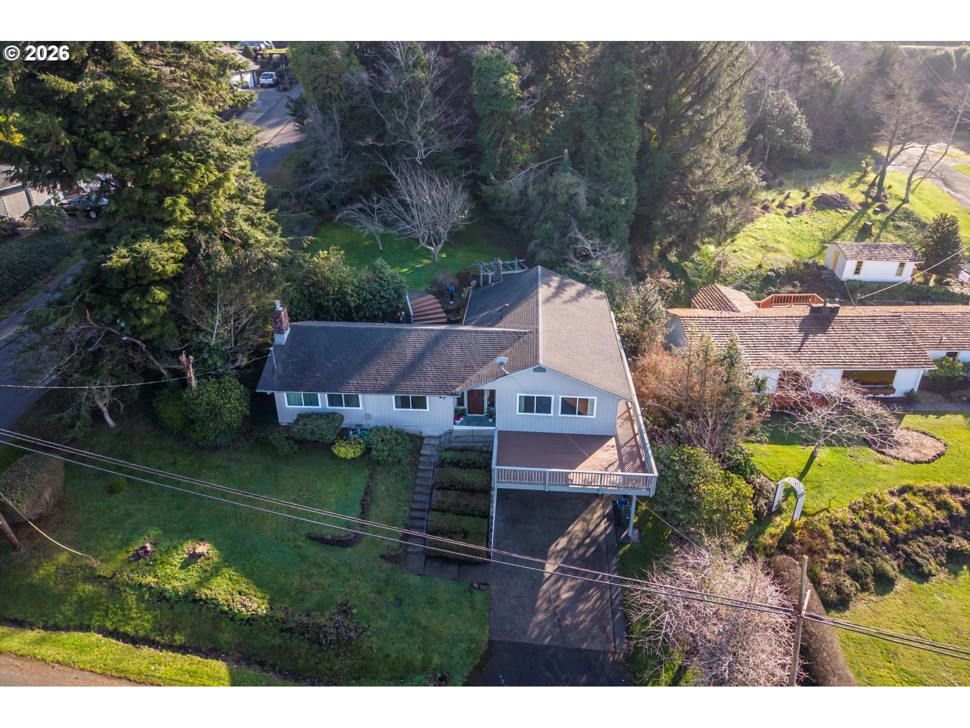 1376 D Street Coos Bay, OR 97420 - Photo 45 of 46 a view of a house with a swimming pool