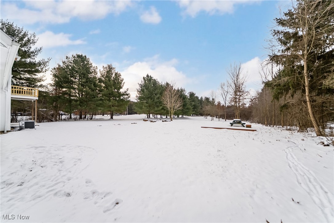 7488 Greenwich Road Seville, OH 44273 - Photo 32 of 37 Snowy yard featuring a wooden deck