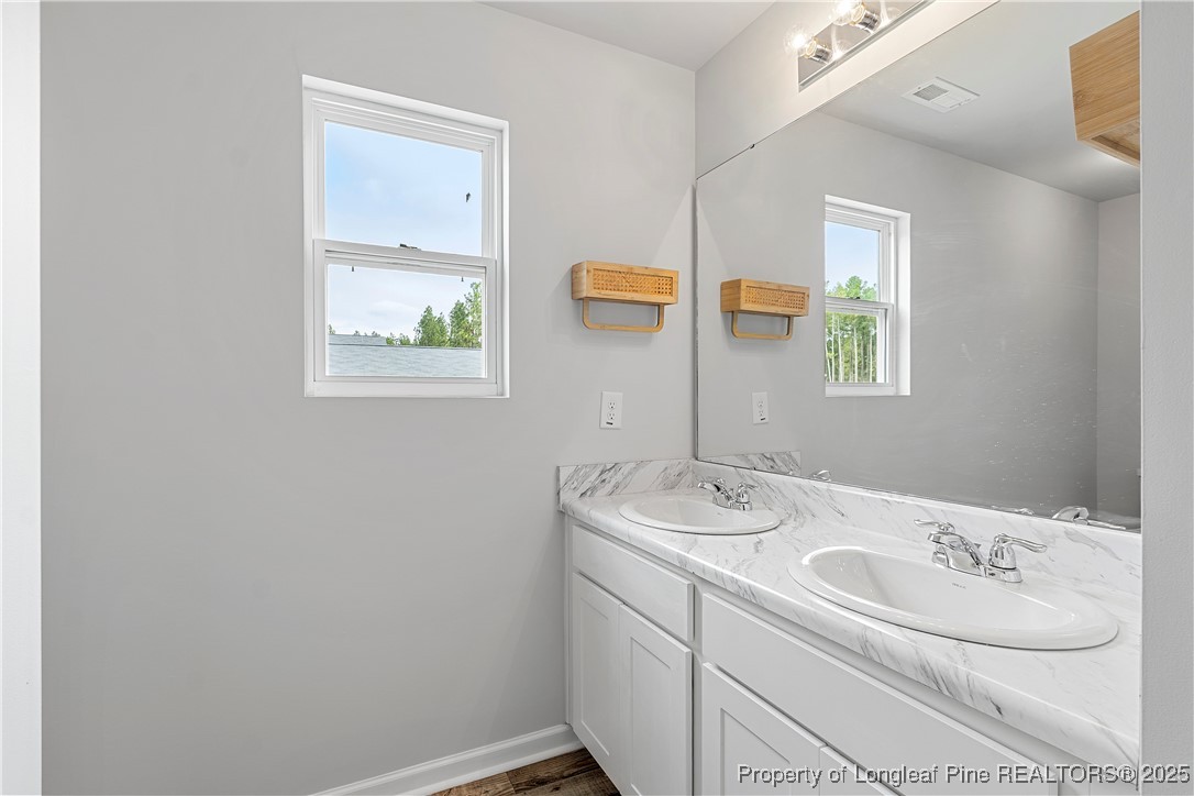 191 Mildred Way Aberdeen, NC 28315 - Photo 21 of 26 a bathroom with a sink and a mirror