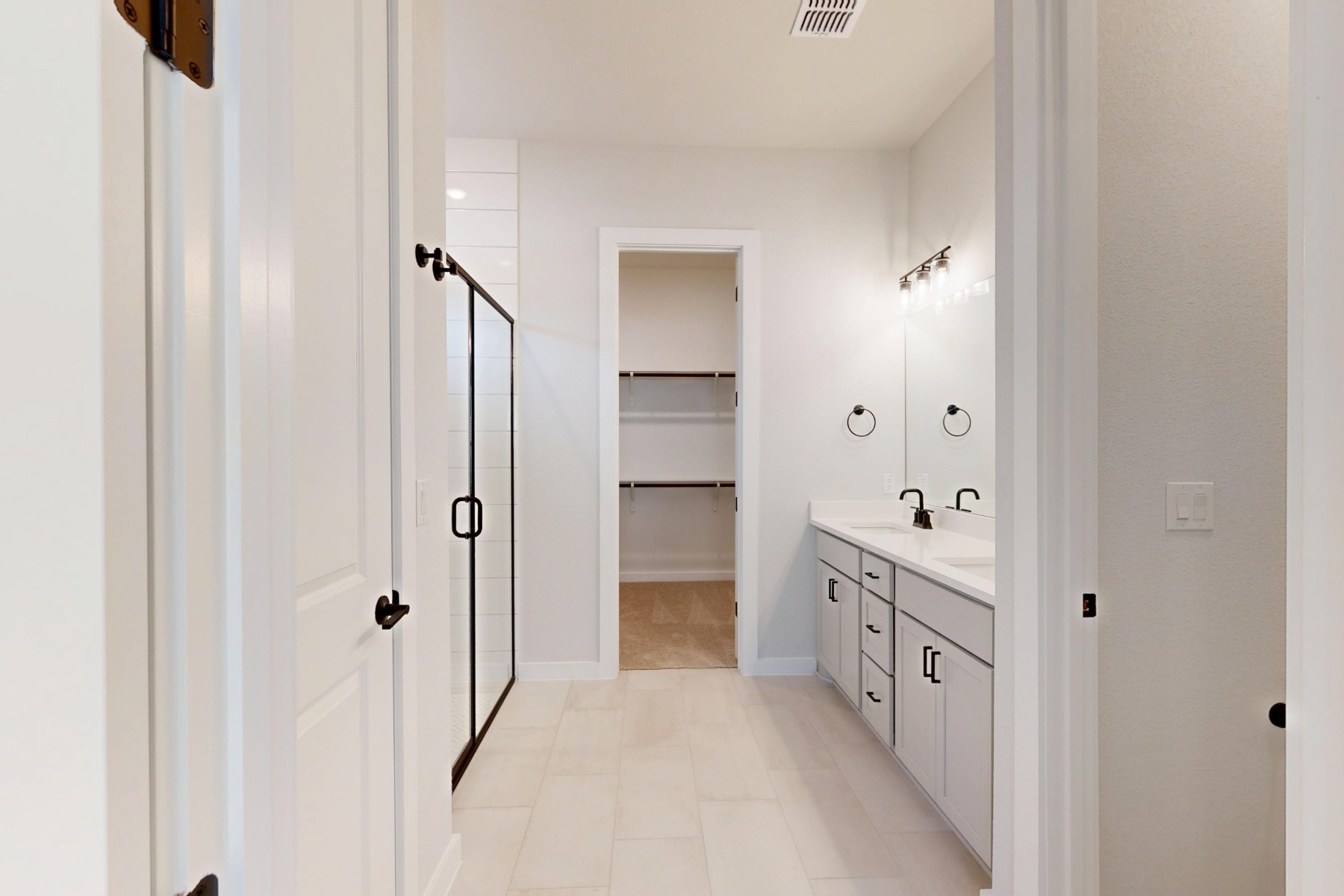 812 Boise Drive Leander, TX 78641 - Photo 17 of 35 a hallway with closet and wooden floor