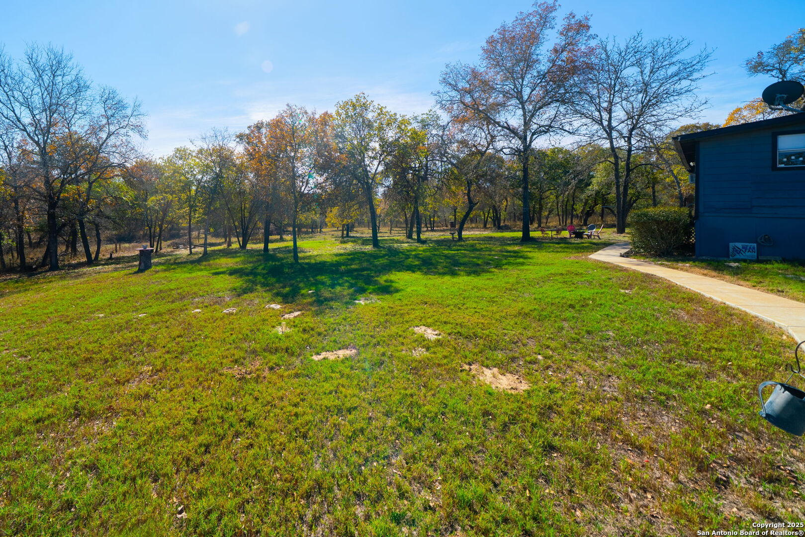 119 Post Oak Road La Vernia, TX 78121 - Photo 37 of 38 a view of a backyard with large trees