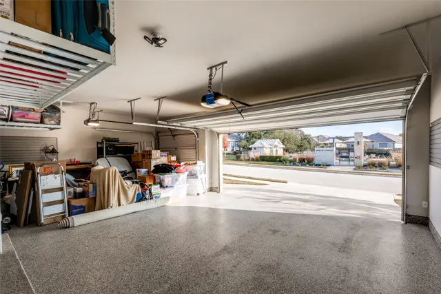 a view of a garage