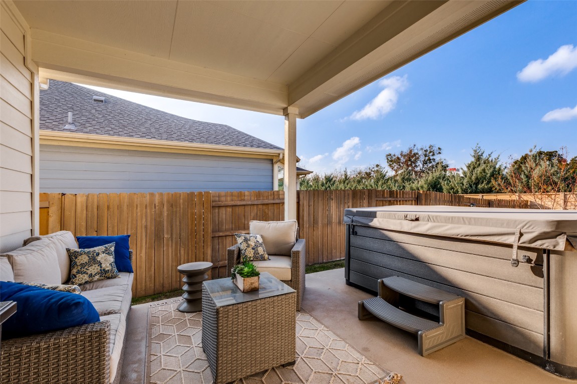 125 Syrah Court Leander, TX 78641 - Photo 22 of 25 a view of terrace with seating space
