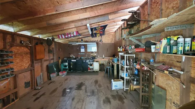 a view of a storage room