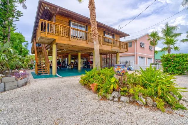 an outdoor space with seating space