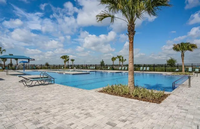 a view of a lake with houses