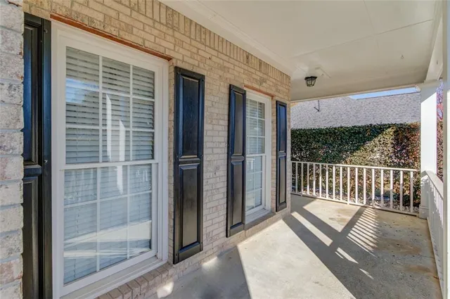 a view of balcony with balcony