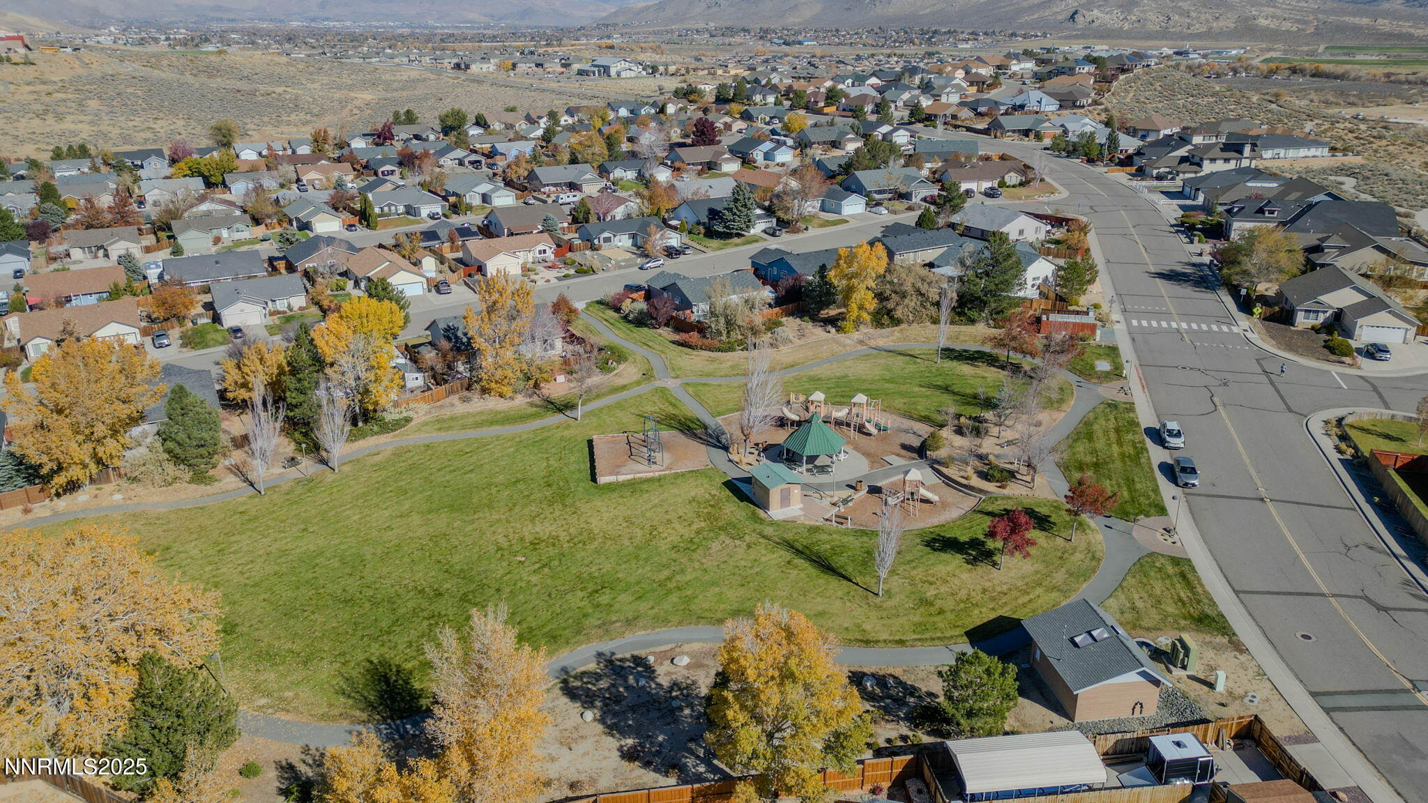 3574 Haystack Drive Carson City, NV 89705 - Photo 17 of 39 an aerial view of a house with a yard