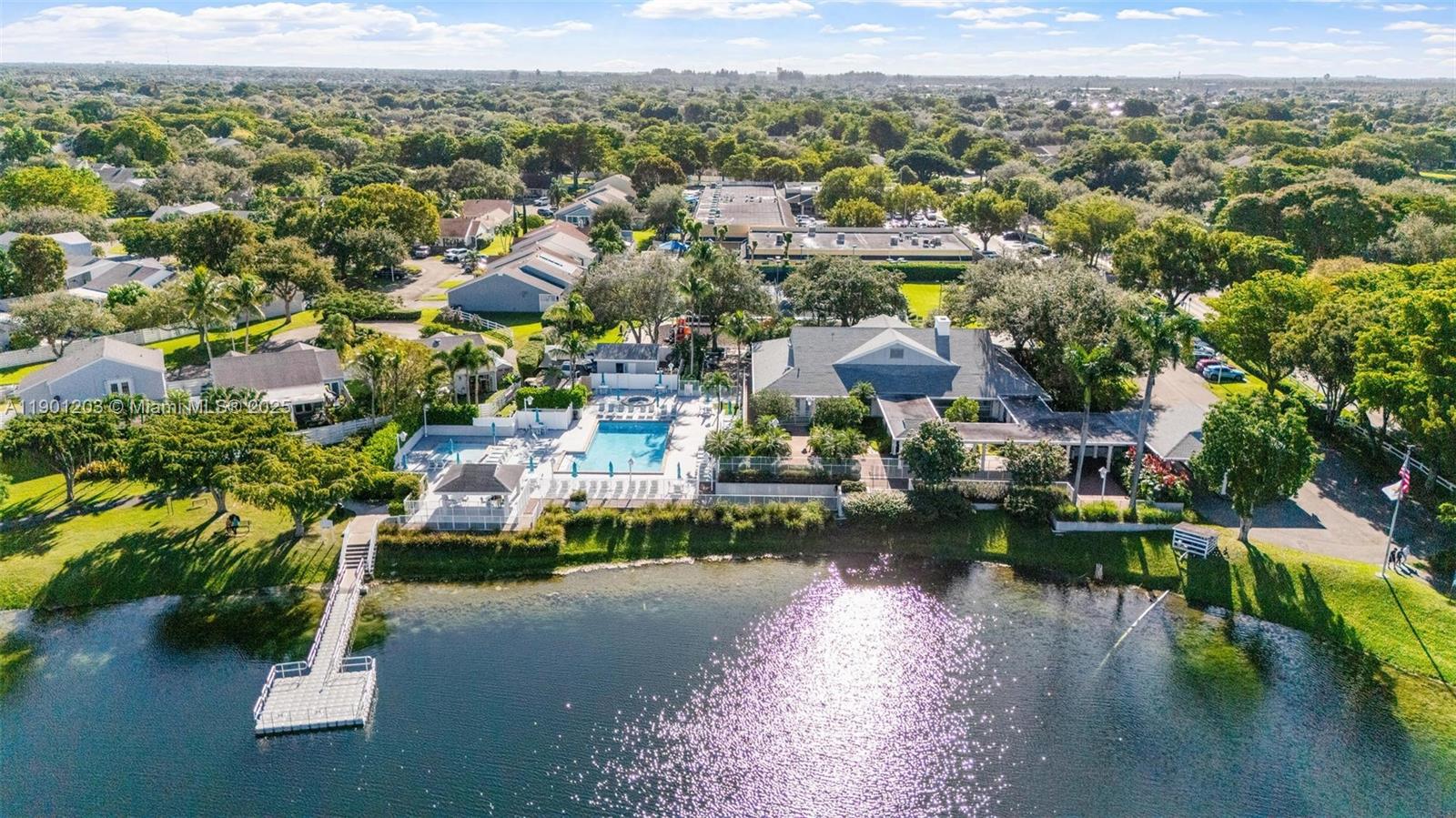 14683 Southwest 145th Terrace Miami, FL 33186 - Photo 44 of 47 an aerial view of residential house with outdoor space and lake view