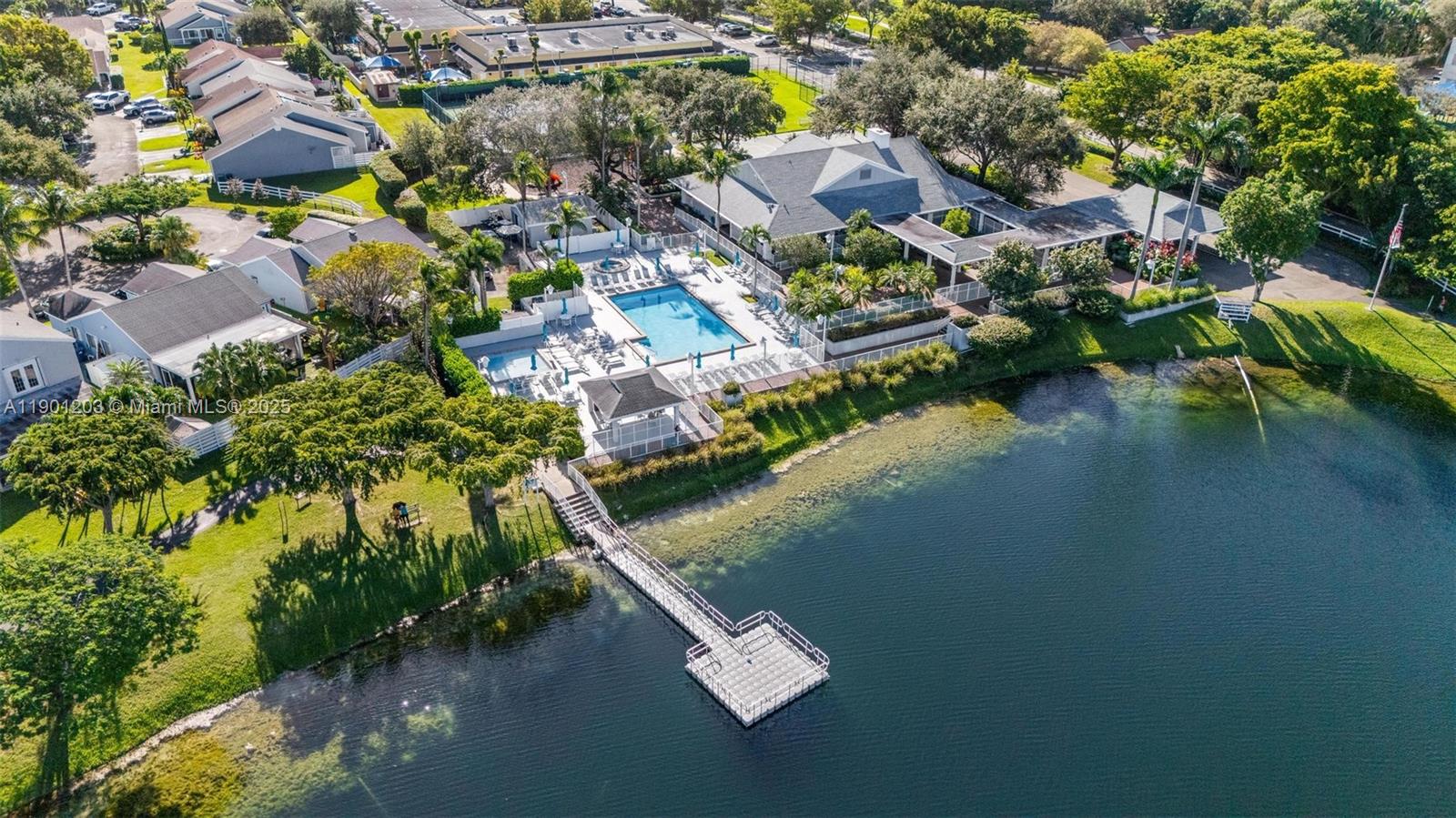 14683 Southwest 145th Terrace Miami, FL 33186 - Photo 47 of 47 an aerial view of residential houses with outdoor space and lake view