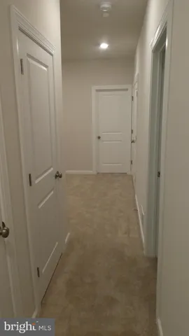 an empty room with closet