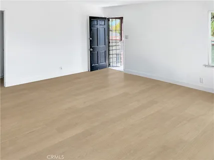 an empty room with closet