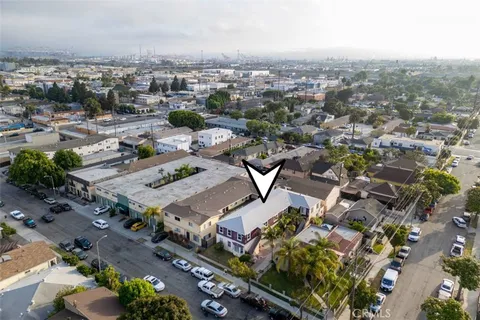 an aerial view of multiple house