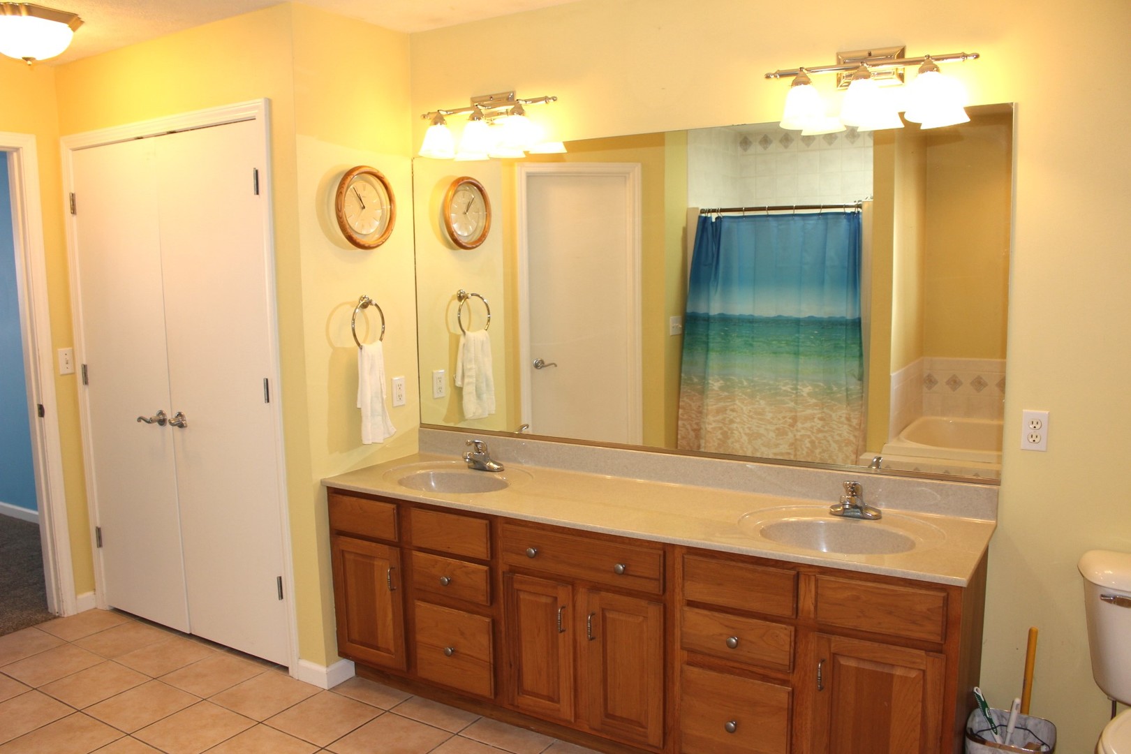 13382 Hickory Grove Road Waynesville, IL 61778 - Photo 29 of 51 a bathroom with a sink and a mirror